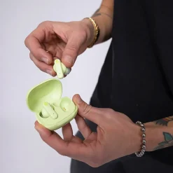 Skullcandy Smokin' Buds True Wireless Earbuds with Microphone & Charging Case, Bluetooth, Matcha (S2TAW-R954)