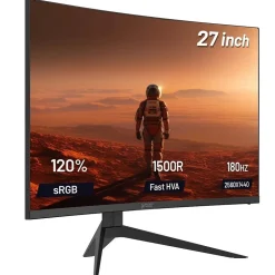 Skytech Gaming Skytech Moon Shadow 27" Curved 2K 180 Hz Gaming Monitor, Black (MT-MOONSHADOW-0001-B-SK)* Gaming Monitors