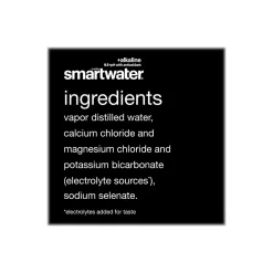 Bottled Water<smartwater alkaline with antioxidant Water, 33.81 fl. oz., 12 Bottles/Pack (786162411167)
