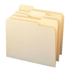 Smead 100% Recycled File Folders, 1/3-Cut Tab, Letter Size, Manila, 100/Box (10339)