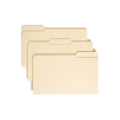 Smead 100% Recycled File Folders, 1/3-Cut Tab, Legal Size, Manila, 100/Bx (15339) New