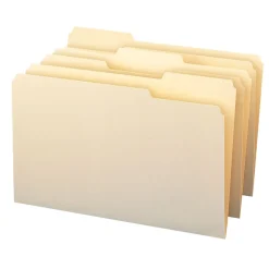 Smead 100% Recycled File Folders, 1/3-Cut Tab, Legal Size, Manila, 100/Bx (15339) New