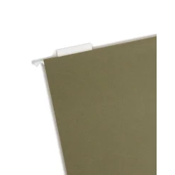 Smead 100% Recycled Hanging File Folders, 1/5-Cut Adjustable Tab, Letter Size, Standard Green, 25/Box (65001) Sale