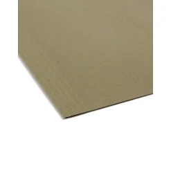 Smead 100% Recycled Hanging File Folders, 1/5-Cut Adjustable Tab, Letter Size, Standard Green, 25/Box (65001) Sale