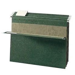 Smead 100% Recycled Hanging File Folders, 1/5-Cut Adjustable Tab, Letter Size, Standard Green, 25/Box (65001) Sale