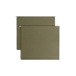 Smead 100% Recycled Hanging File Folders, 2" Expansion, Letter Size, Standard Green, 25/Box (65090) Best
