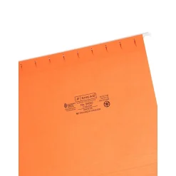 Smead Adjustable Tab Recycled Hanging File Folder, 5-Tab, Letter Size, , 25/Box (64065) Orange Clearance