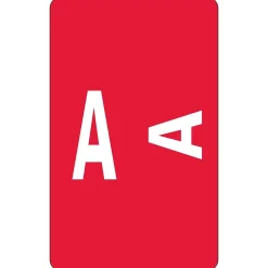 Smead AlphaZ ACCS Color-Coded Alphabetic Labels, A, Label Sheet, Red, 100/Pk (67171) Clearance