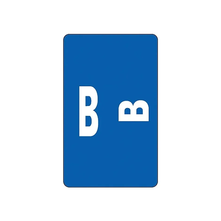 Smead ® Alpha-Z Color-Coded Second Letter "B" Labels, 10 Labels Per Sheet, Dark Blue, 1"H x 1 5/8"W, 100 Labels/Pk Clearance