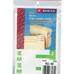 Smead AlphaZ NCC Hand Written Identification & Color Coding Label, 3 5/8" x 1 5/32", Light Green/White, 100/Pack (67164) Online