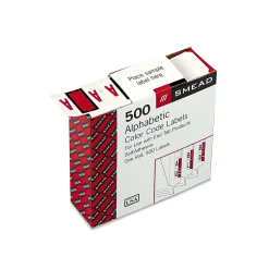 Smead BCCR Color Coded Alphabetic Labels, 1" x 1.25", Red, 500/Roll (67071) Sale