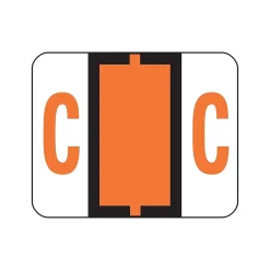Smead BCCR Color Coded Alphabetic Labels, C, Dark Orange, 500/Roll (67073) Clearance
