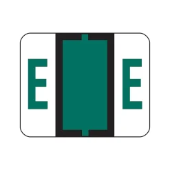 Smead BCCR Color Coded Alphabetic Labels, E, Dark Green, 500/Roll (67075) Best