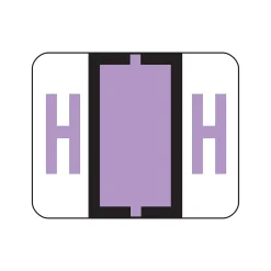 Smead BCCR Color Coded Alphabetic Labels, H, Lavender, 500/Roll (67078) Discount