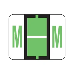 Smead BCCR Color Coded Alphabetic Labels, M, Light Green, 500/Roll (67083) Sale