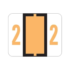 Smead BCCRN Color Coded Numeric Labels, 2, Light Orange, 500/Roll (67372) Outlet