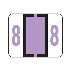 Smead BCCRN Color Coded Numeric Labels, 8, Lavender, 500/Roll (67378) Clearance