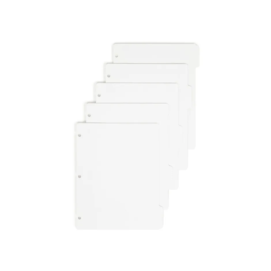 Smead Blank Dividers, 5-Tab, White, 20 Sets/Box (89415) Sale
