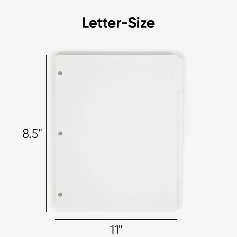 Smead Blank Dividers, 5-Tab, White, 20 Sets/Box (89415) Sale