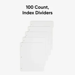 Smead Blank Dividers, 5-Tab, White, 20 Sets/Box (89415) Sale