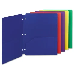 Smead ® Campus.org® Poly Snap-In Two-Pocket Folder, 11 x 8 1/2, Assorted, 10/Pack (87939) Best