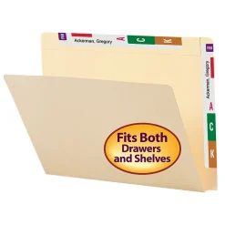 Smead Conversion Top and End-Tab File Folders, Straight-Cut Tabs, Letter Size, Manila, 100/Bx (24190) Online