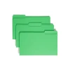 Smead CutLess® File Folder, 3 Tab, Legal Size, Green, 100/Bx (17143) Clearance