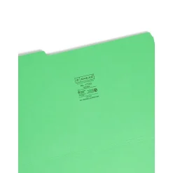 Smead CutLess® File Folder, 3 Tab, Legal Size, Green, 100/Bx (17143) Clearance