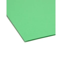 Smead CutLess® File Folder, 3 Tab, Legal Size, Green, 100/Bx (17143) Clearance