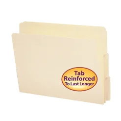 Smead End Tab File Folder, Shelf-Master Reinforced 1/3-Cut Tab, Letter Size, Manila, 100/Box (24134) Clearance