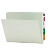 Smead ® End Tab Pressboard File Folder, Straight-Cut Tab, 1" Expansion, Letter Size, Gray/Green, 25/Box (26200) Outlet