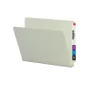 Smead End Tab Pressboard File Folder, Straight-Cut Tab, 2" Expansion, Letter Size, Gray/Green, 25/Box (26210) New