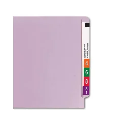 Smead End-Tab File Folders, Shelf-Master Reinforced Straight-Cut Tab, Letter Size, , 100/Bx (25410) Lavender Outlet