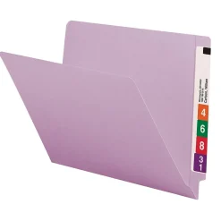 Smead End-Tab File Folders, Shelf-Master Reinforced Straight-Cut Tab, Letter Size, , 100/Bx (25410) Lavender Outlet