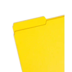 Smead File Folder, 3 Tab, Legal Size, , 100/Box (17943) Yellow Outlet