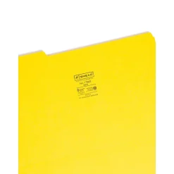 Smead File Folder, 3 Tab, Legal Size, , 100/Box (17943) Yellow Outlet