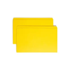 Smead File Folder, Reinforced Straight-Cut Tab, Legal Size, Yellow, 100 per Box (17910) Best