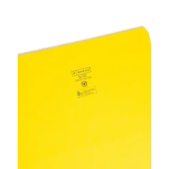 Smead File Folder, Reinforced Straight-Cut Tab, Legal Size, Yellow, 100 per Box (17910) Best