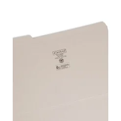 Smead File Folder, Reinforced 1/3-Cut Tab, Legal Size, , 100/Box (17334) Gray Hot