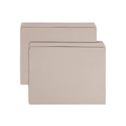 Smead File Folder, Reinforced Straight-Cut Tab, Letter Size, , 100/Box (12310) Gray Discount