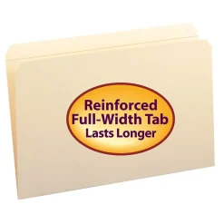 Smead File Folder, Reinforced Straight -Cut Tab, Legal Size, Manila, 100 Per Box (15310) Discount