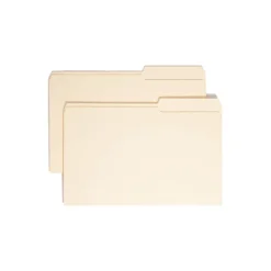 Smead File Folders, 2/5-Cut Tab, Legal Size, Manila, 100 per Box (15385) Online