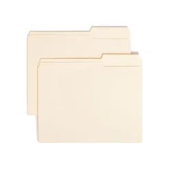Smead File Folders, 2/5-Cut Tab, Letter Size, Manila, 100/Bx (10385) Discount
