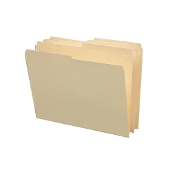Smead File Folders, Reinforced 1/2-Cut Tab, Letter Size, Manila, 100/Box (10326) Clearance