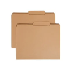 Smead File Folders, Reinforced 2/5-Cut Tab Right Of Center, Guide Height, Letter Size, Kraft, 100/Box (10776) Discount
