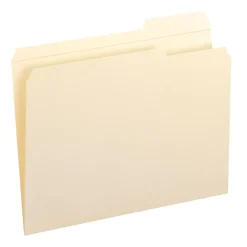 Smead File Folders, Reinforced 1/3-Cut Tab Right Position, Letter Size, Manila, 100/Box (10337) Clearance