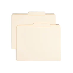 Smead File Folders, Reinforced 2/5-Cut Tab, Letter Size, Manila, 100/Box (10376) Clearance