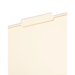 Smead File Folders, Reinforced 2/5-Cut Tab, Letter Size, Manila, 100/Box (10376) Clearance