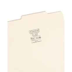 Smead File Folders, Reinforced 2/5-Cut Tab, Letter Size, Manila, 100/Box (10376) Clearance