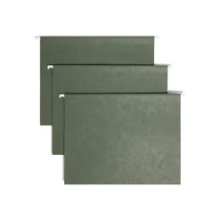 Smead Hanging File Folders, 1/3-Cut Tab, Letter Size, Standard , 25/Box (64035) Green Online